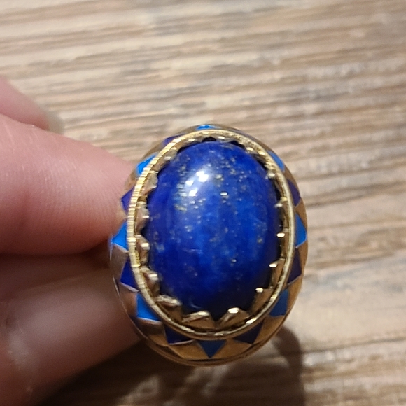 Amrapali for Lucky Brand Sterling Silver Lapis Lazuli Ring 7 - Picture 2 of 4